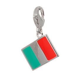 Ti Sento Colgante 8304IT con Detalles de Bandera Italiana y Esfera Verde