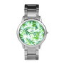 Xtress XAA1032-23 Reloj Unisex Plateado con Detalles de Hojas Verdes