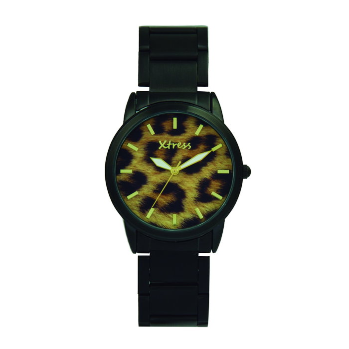 Xtress XNA1037-07 Reloj Unisex con Estampado Leopardo Xtress XNA1037-07 Reloj Unisex con Estampado Leopardo