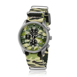 Bobroff BF0020 Reloj de Cuarzo para Hombre con Correa de Camuflaje
