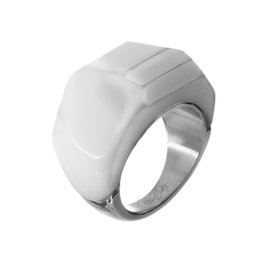 Miss Sixty Anillo Plateado de Acero SMON03016