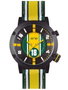 Ene Reloj Analógico de Cuarzo Negro y Multicolor