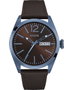 Guess W0658G8 con esfera azul y correa marrón