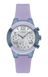 Guess W0958L2 con correa lila y caja azul
