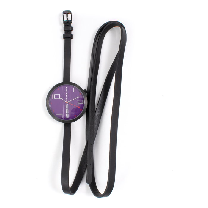 666Barcelona Reloj 666-174 con esfera morada y correa de piel 666Barcelona Reloj 666-174 con esfera morada y correa de piel