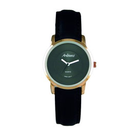 Arabians Reloj DBH2187N Dorado con Correa de Piel Negra