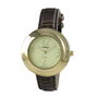 ARABIANS Reloj DPP0096M con caja dorada y correa marrón
