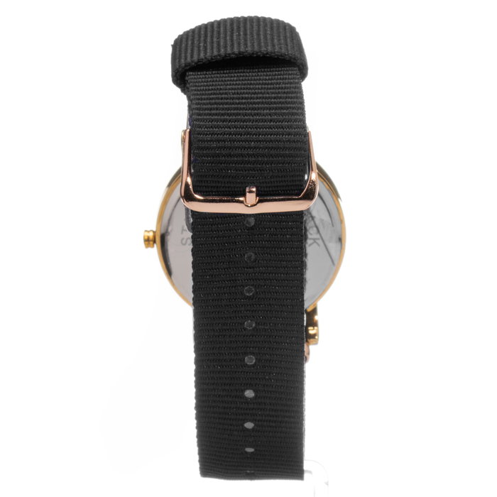 Arabians Reloj DPP2197N con caja dorada y correa negra