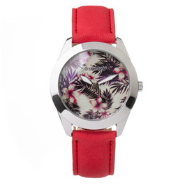 ARABIANS HBA2212J Unisex con Correa de Piel Roja