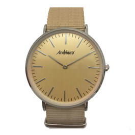 Arabians Reloj HBA2228B Unisex Beige/Dorado