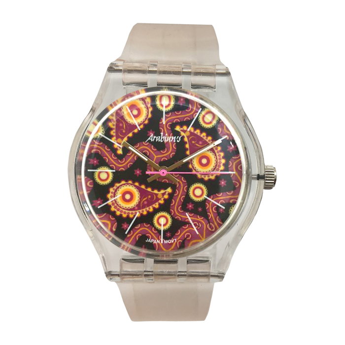 Arabians Reloj HBA2239D Unisex Transparente con Esfera Rosa Arabians Reloj HBA2239D Unisex Transparente con Esfera Rosa