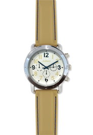 Arabians HBA2260B con correa beige y caja plateada