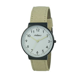Arabians Reloj HNA2236B con correa textil beige