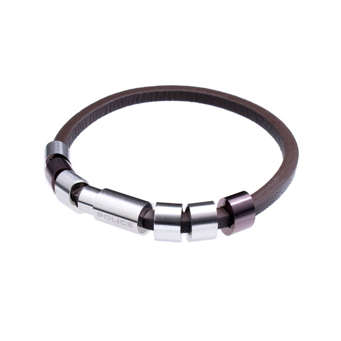 Police Joyería PJ22653BLC-02-19 Pulsera Unisex de Piel y Acero Police Joyería PJ22653BLC-02-19 Pulsera Unisex de Piel y Acero