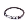 Police Joyería PJ22653BLC-02-19 Pulsera Unisex de Piel y Acero