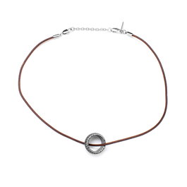 Police Joyería PJ22762RSE-02-66 Colgante para Hombre con Correa de Cuero Marrón