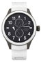 Superdry Reloj SYG110W con correa de silicona blanca