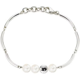 Morellato Pulsera Lunae Br. 3 Pearls Plateada de Acero