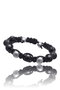 Time Force Pulsera TJ1034B01N de Plata y Textil en Negro