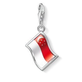 Thomas Sabo Abalorio con colgante Charm bandera Singapur 1210-603-10