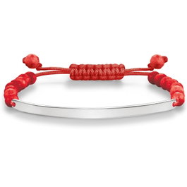 Thomas Sabo Pulsera LBA0030-814-10-L21v de Plata y Rojo