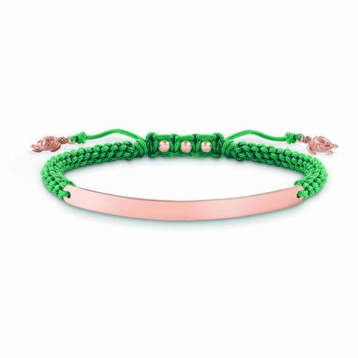 Thomas Sabo Pulsera de Plata Verde LBA0057-597-6-L19v