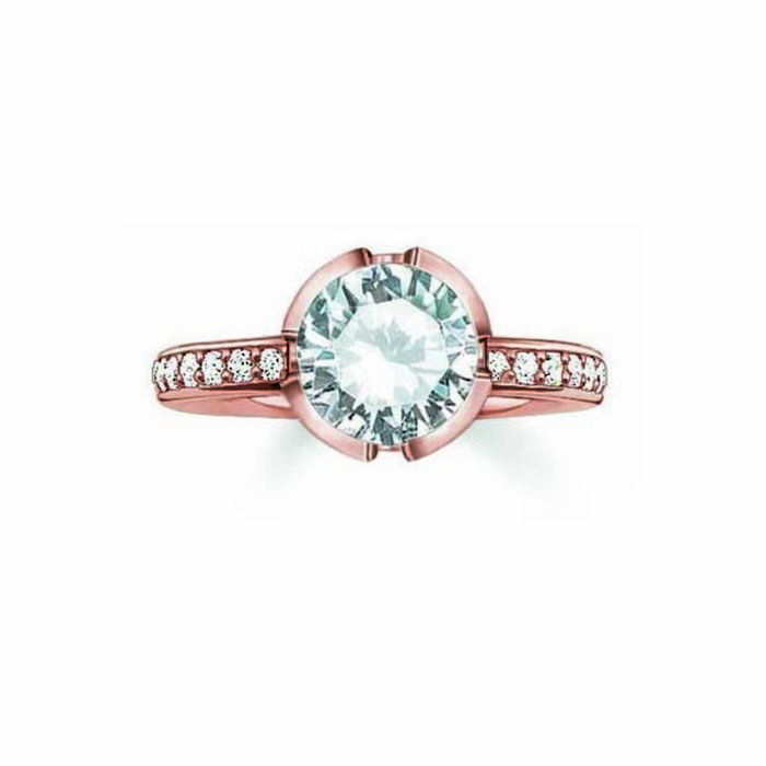 Thomas Sabo Anillo TR2035-416-14-52 Dorado Plata Talla 52