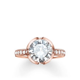Thomas Sabo Anillo de Plata Dorado Tamaño 54 TR2037-416-14-54