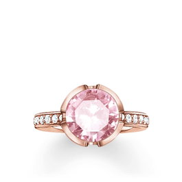 Thomas Sabo Anillo de Plata Dorado Talla 54