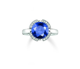 Thomas Sabo Anillo de Plata Azul Tamaño 52