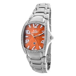 Chronotech CT7988LS-68M con esfera naranja y correa plateada
