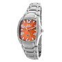Chronotech CT7988LS-68M con esfera naranja y correa plateada