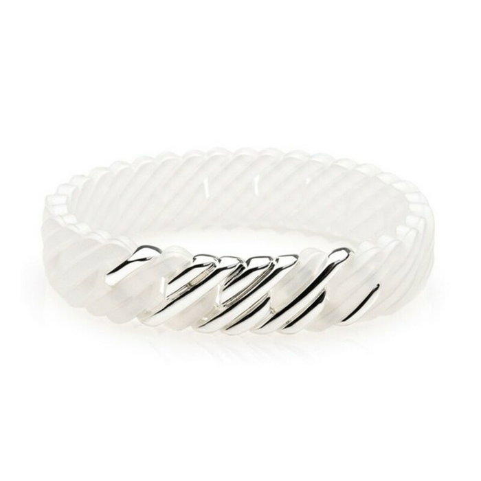 The-Rubz Pulsera PixelMINI F SMALL MOP White/Platin silver