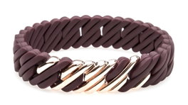 The-Rubz Pulsera PixelMINI F SMALL Burgundy/Pink gold
