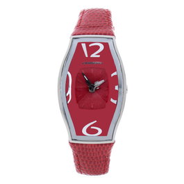 Chronotech Reloj CT7932L-14 con correa de piel roja