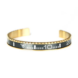 Oyster Joyería GD-SUB-GR Pulsera Dorado Acero Inoxidable 18cm