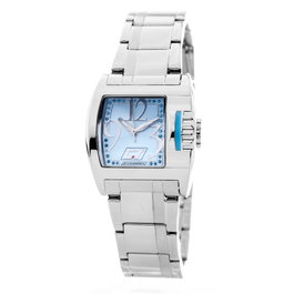 Chronotech CC7042B-06M con esfera azul y correa plateada