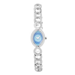 Chronotech CT7313S-03M Reloj Analógico con Esfera Azul y Correa Plateada