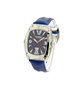 Chronotech Reloj CT7696M-13 con esfera azul y correa de piel reversible