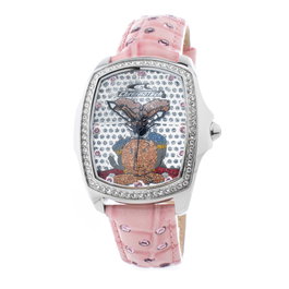 Chronotech Reloj CT7896LS-85 con correa de piel rosa