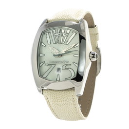Chronotech CT2039M-20 Reloj Unisex con Correa de Piel Blanca