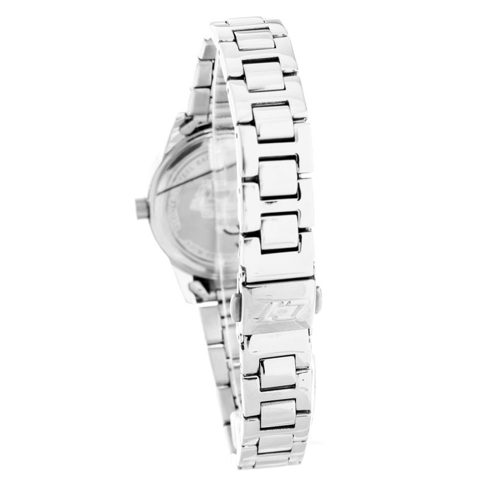 Chronotech CC7041L-02M con esfera negra y correa plateada