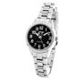 Chronotech CC7041L-02M con esfera negra y correa plateada