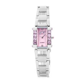 Chronotech CC7040LS-07M con esfera rosa y correa plateada