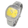 Chronotech Reloj CT2188LS-05M con esfera amarilla y correa plateada