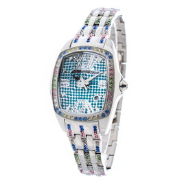 Chronotech CT7930LS-54M con esfera azul y correa plateada