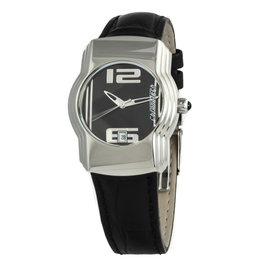 Chronotech Reloj CT7279M-04 Unisex con Correa de Piel Negra