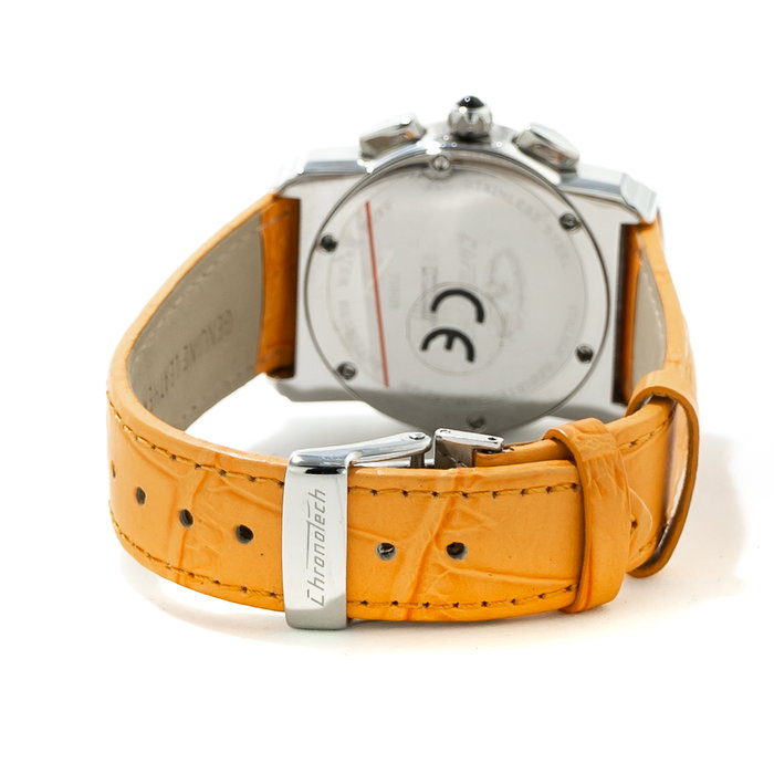 Chronotech CT7280B-07 con correa de piel naranja Chronotech CT7280B-07 con correa de piel naranja