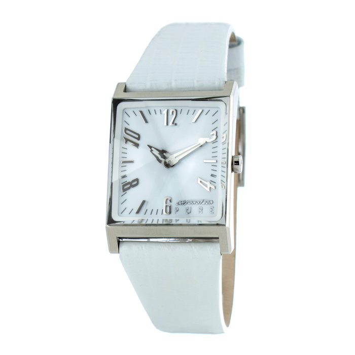 Chronotech Reloj CT7880L-08 para Mujer con Correa de Piel Blanca Chronotech Reloj CT7880L-08 para Mujer con Correa de Piel Blanca