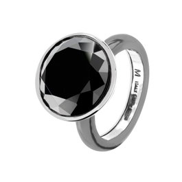 Pesavento Anillo Cocktail de Plata de Ley con Spinello Negro Gris W1CCKA009